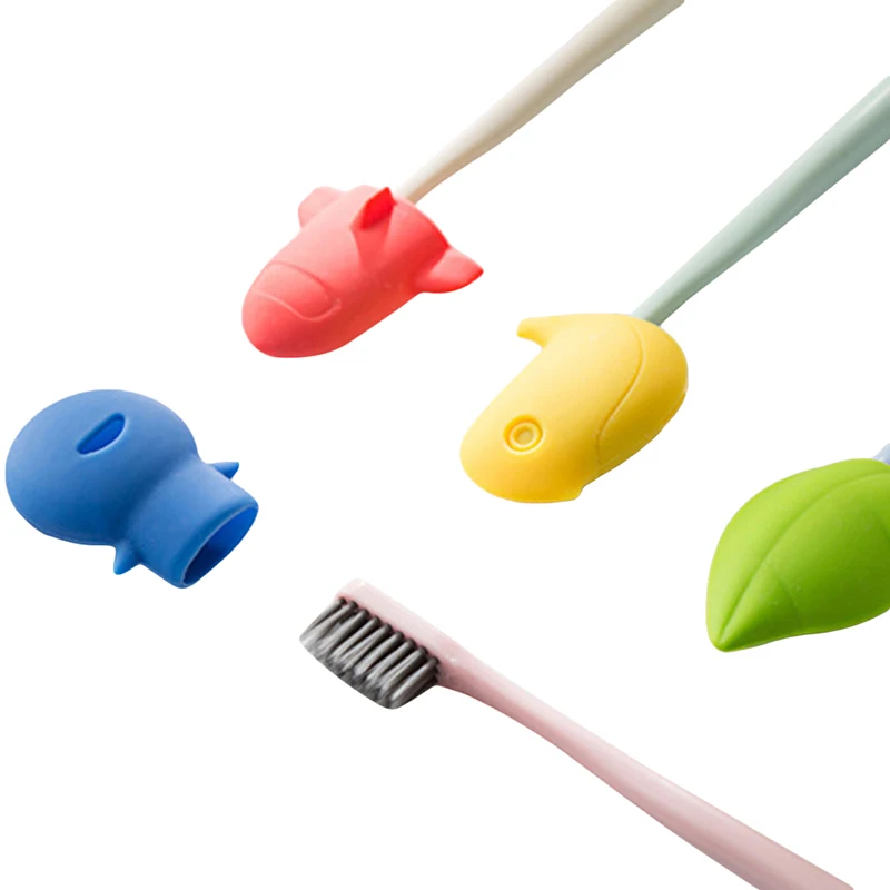 Силиконовая портативная мультяшная зубная щетка для путешествий защитная