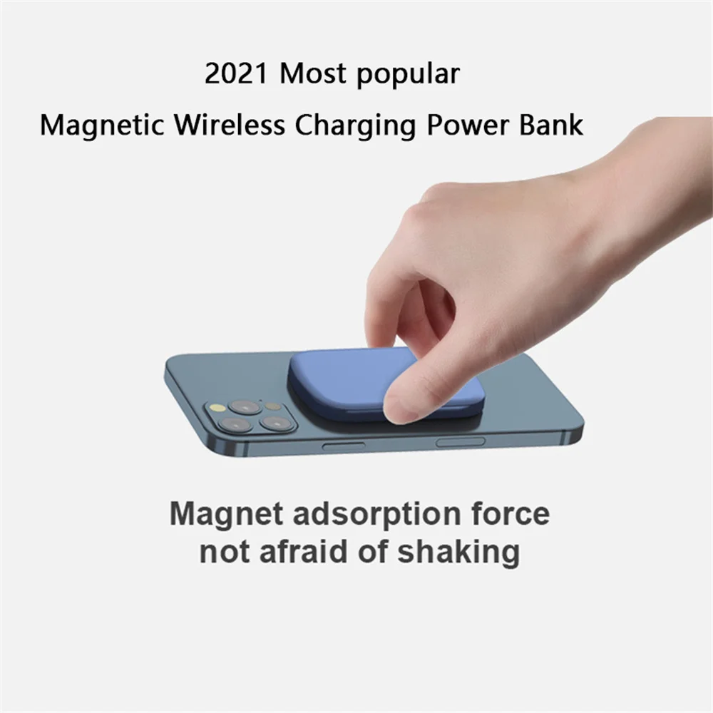 

10000mAh Mini Power Bank 15W Magnetic Fast Wireless Charger For iPhone 12 Magsafing PowerBank Magnet External Battery For Xiaomi