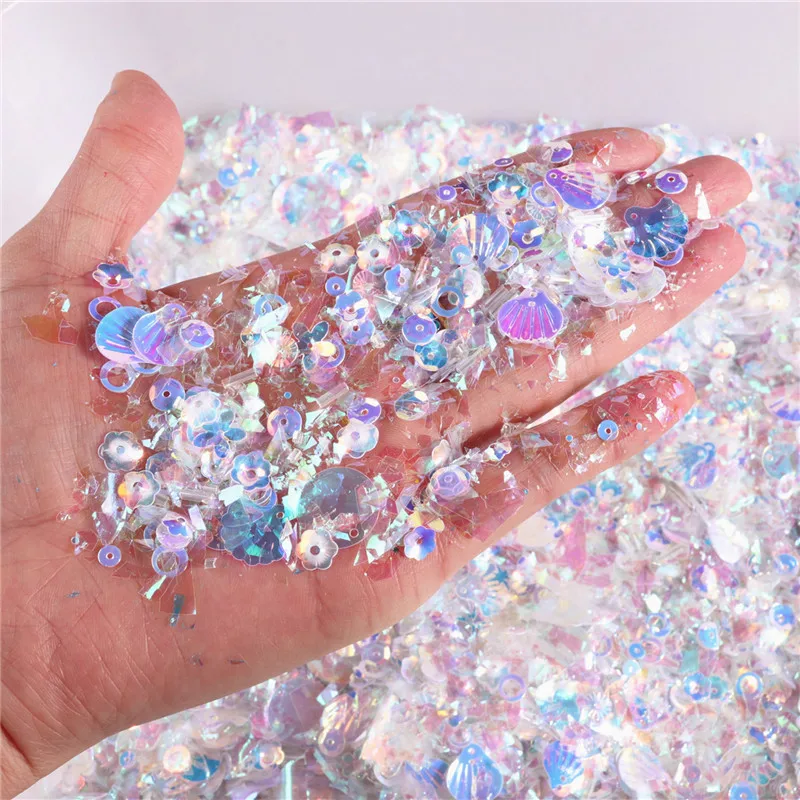 Смешанные формы Блестящий акриловый лак ледяная майларовая оболочка фольга