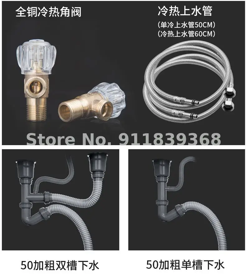 Простая кухонная раковина из нержавеющей стали двойной лоток ручной одинарный с