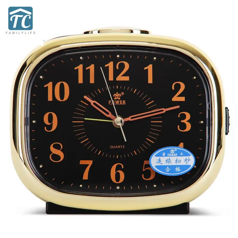 Световой будильник маленький современный музыкальный квадратный прикроватный