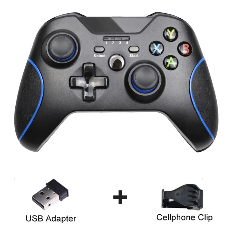 with phone clip Беспроводной геймпад для PS3/IOS/Android Phone/PC/tv Box, джойстик 2,4G, игровой контроллер для Xiaomi, аксессуары для смартфонов - Цвет: with phone clip