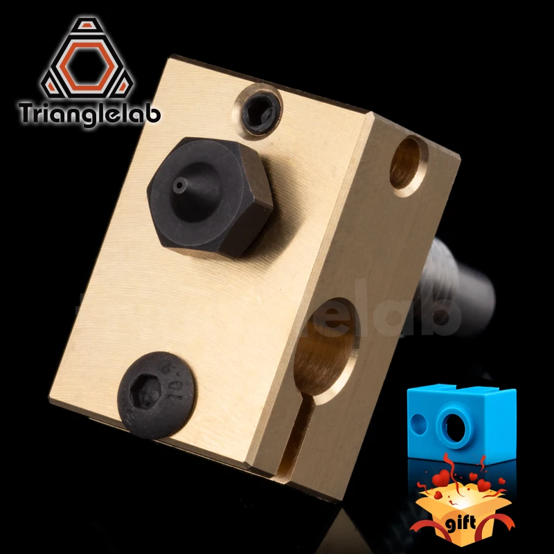 Hardened Steel V6 Nozzle + Brass Heater Block + Titanium Alloy Heat Break High Temperature Upgrade Kit For V6 HOTEND Hardened Steel V6 Nozzle + Brass Heater Block + Titanium Alloy Heat Break High Temperature Upgrade Kit For V6 HOTEND