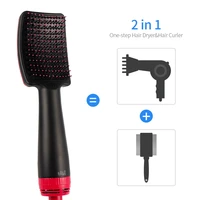 professional salon one step hair dryer 2 in 1hot air brush hair straightener comb curling brush hair smoothing styling tools