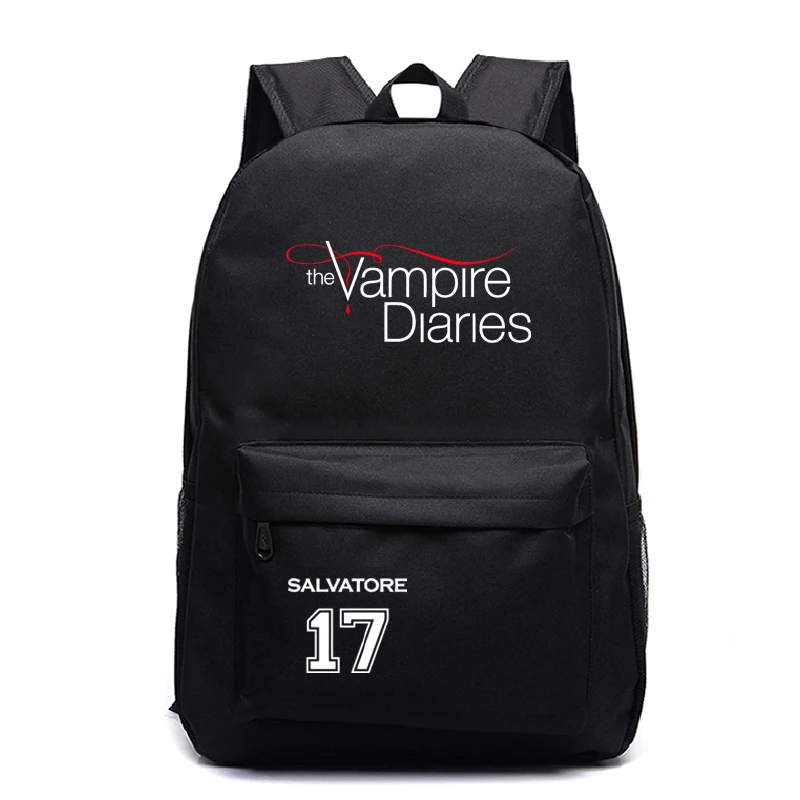 

Fashion The Vampire Diaries Backpack Students School Bags Cool New Pattern Knapsack for Men Women Teens Bookbag Travel Rucksack