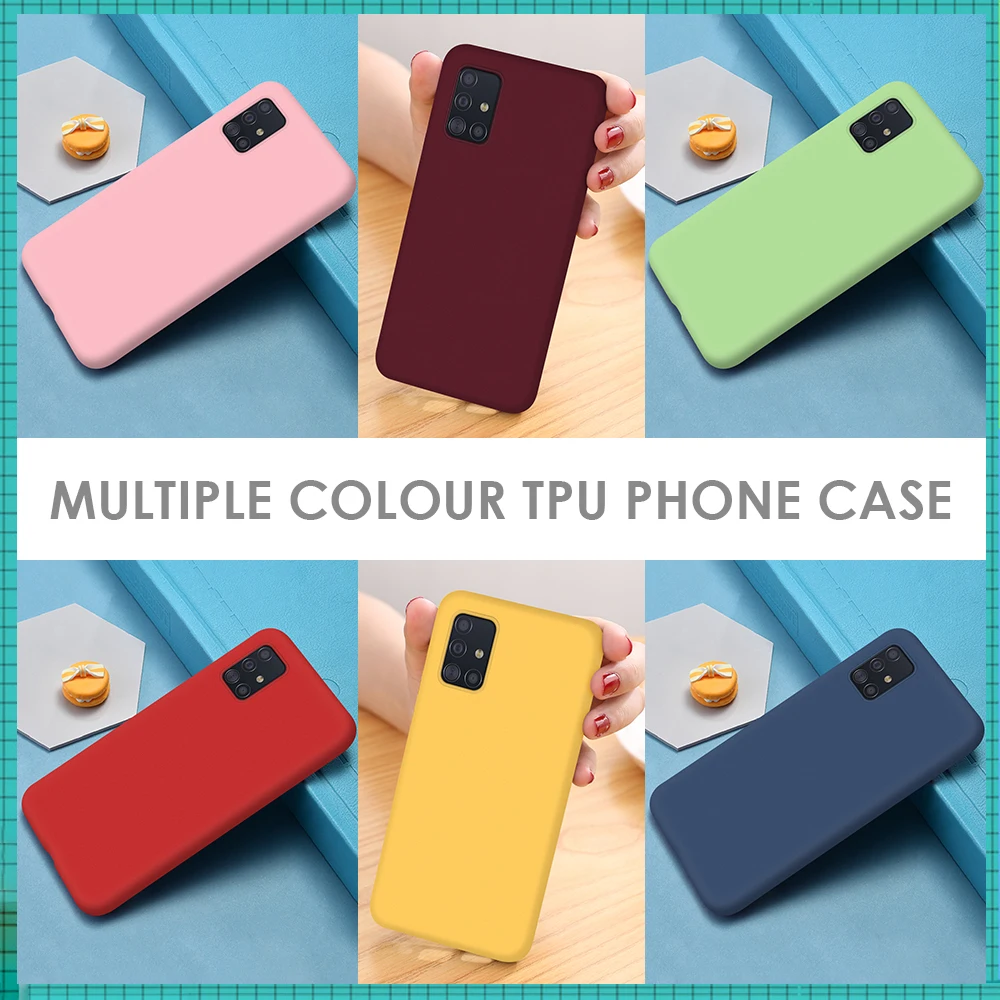 Силиконовый чехол для телефона Samsung Galaxy A51 мягкий из ТПУ A 51 71 с конфетными цветами