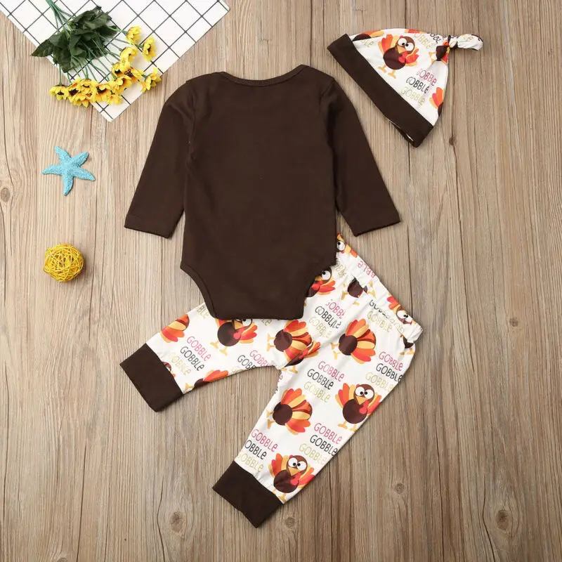 Осенний комбинезон на День Благодарения для новорожденных мальчиков и девочек
