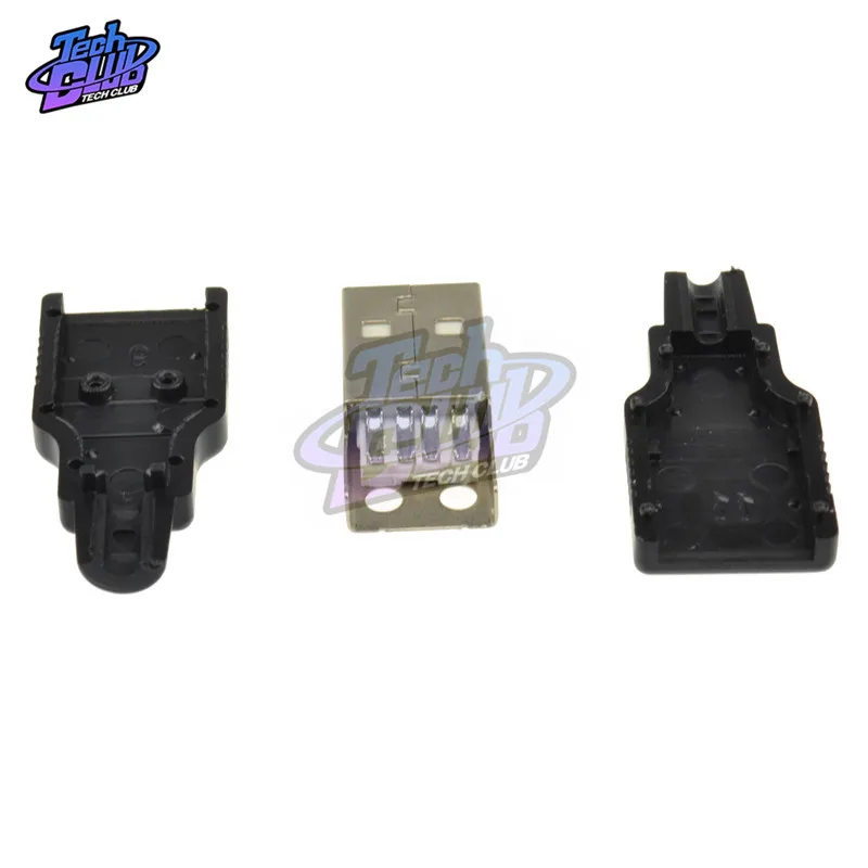 50 шт. сделай сам разъем USB 2 0 штекер типа А 4 штырька монтажный адаптер гнездо