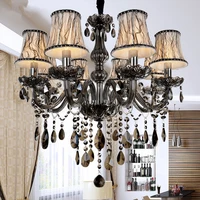 new modern led crystal chandeliers for kitchen room livingroom bedroom gray color k9 crystal lustres de teto ceiling chandelier
