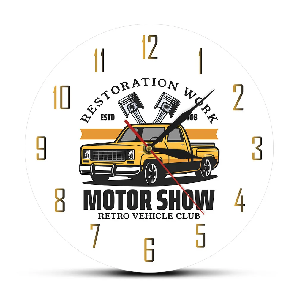 Реставрация работы желтый автомобиль стены искусства на заказ гаражные