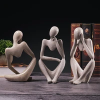 nordic sandstone abstract thinker characters figure home decoration accessories furniture room office miniature figurines