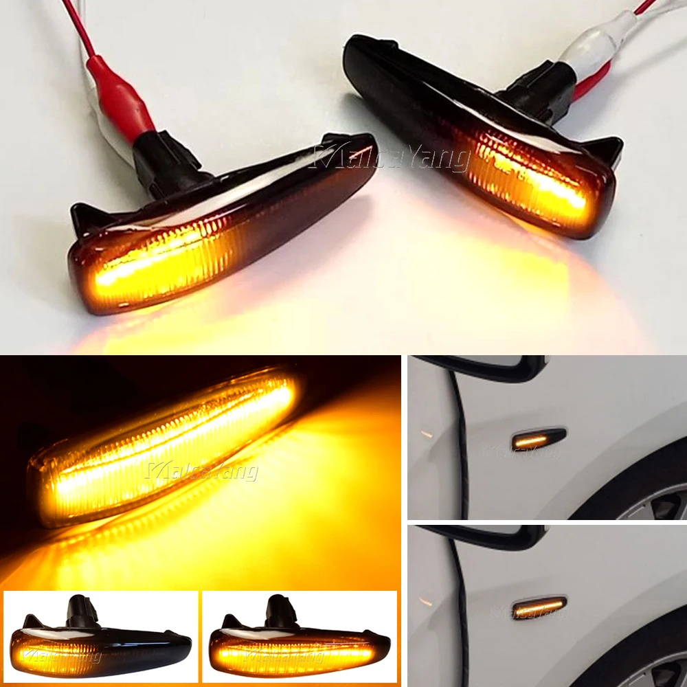 

2PCS Dynamic Turn Signal Sequential Blinker Amber LED Side Marker Light For Mitsubishi Lancer Evo X Mirage Outlander Sport