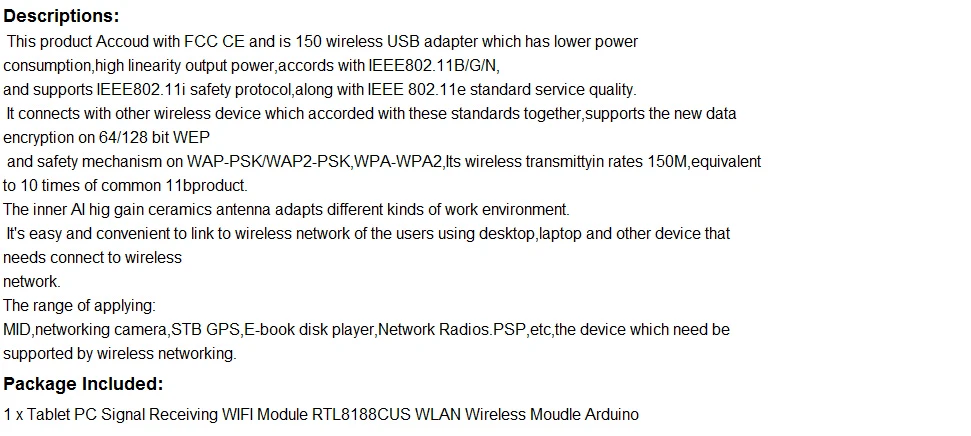 RTL8188CUS беспроводной wifi модуль планшетный ПК приемник сигнала wifi модуль RTL8188CUS WLAN Беспроводной приемник плата