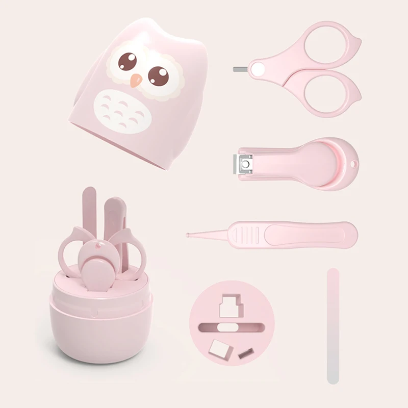 Newborn Baby Nail Trimmer Baby Nail Care Set Kids Safe Portable Nail Clipper Scissor File Tweezer With Box Children Manicure Kit images - 2