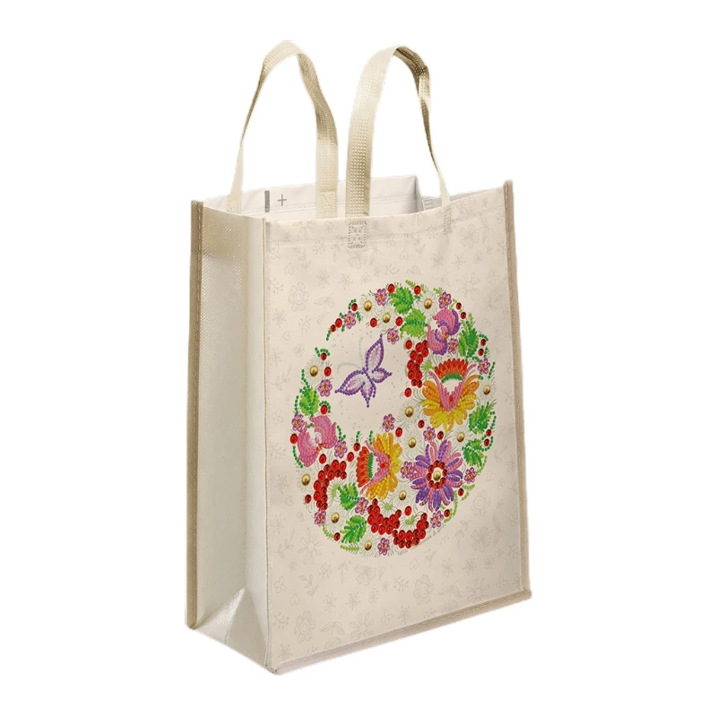 

5D «сделай сам», полимерная Сумка-тоут с рисунком, многоразовые продуктовые сумки, модная сумка для покупок, ежедневная организация, художес...