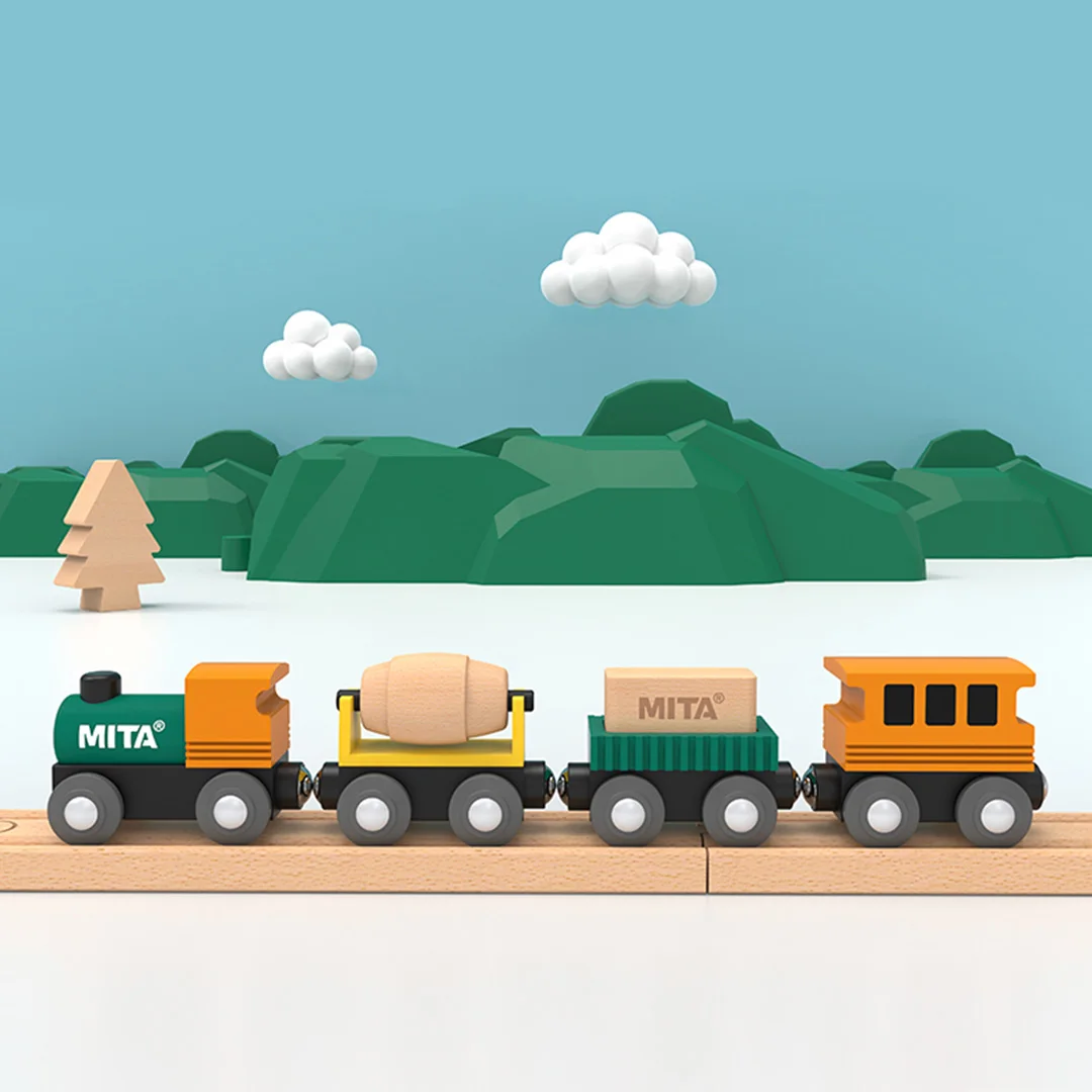 

New All Kinds Wooden Track Parts Beech Wooden Railway Train Track Toy Accessories Fit Brands Wood Tracks Toys for Kids