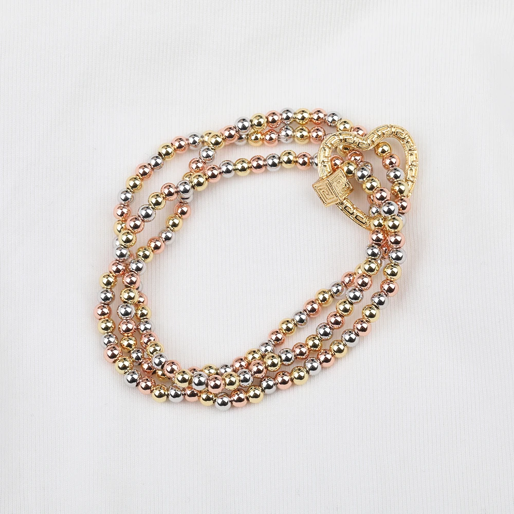 3 шт. овальные сердца капли воды замок застежки шармы браслет нити медные бусины