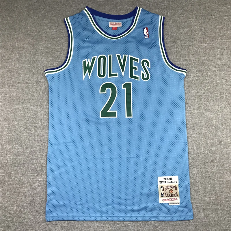 

NBA Jersey Men's Minnesota Timberwolves 21 Garnett Basketball Jerseys Blue Black Cloth