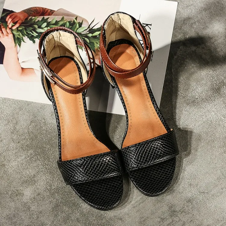 Сандалии женские на высоком каблуке Босоножки с открытым носком подходящая