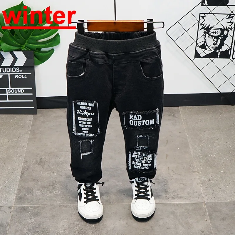 Winter Boys Clothes Sets Kids Space Down Jacket + Plus Velvet T-Shirts Thick Jeans 3Pcs/Sets Children Sports Suits 2-6Year | Детская