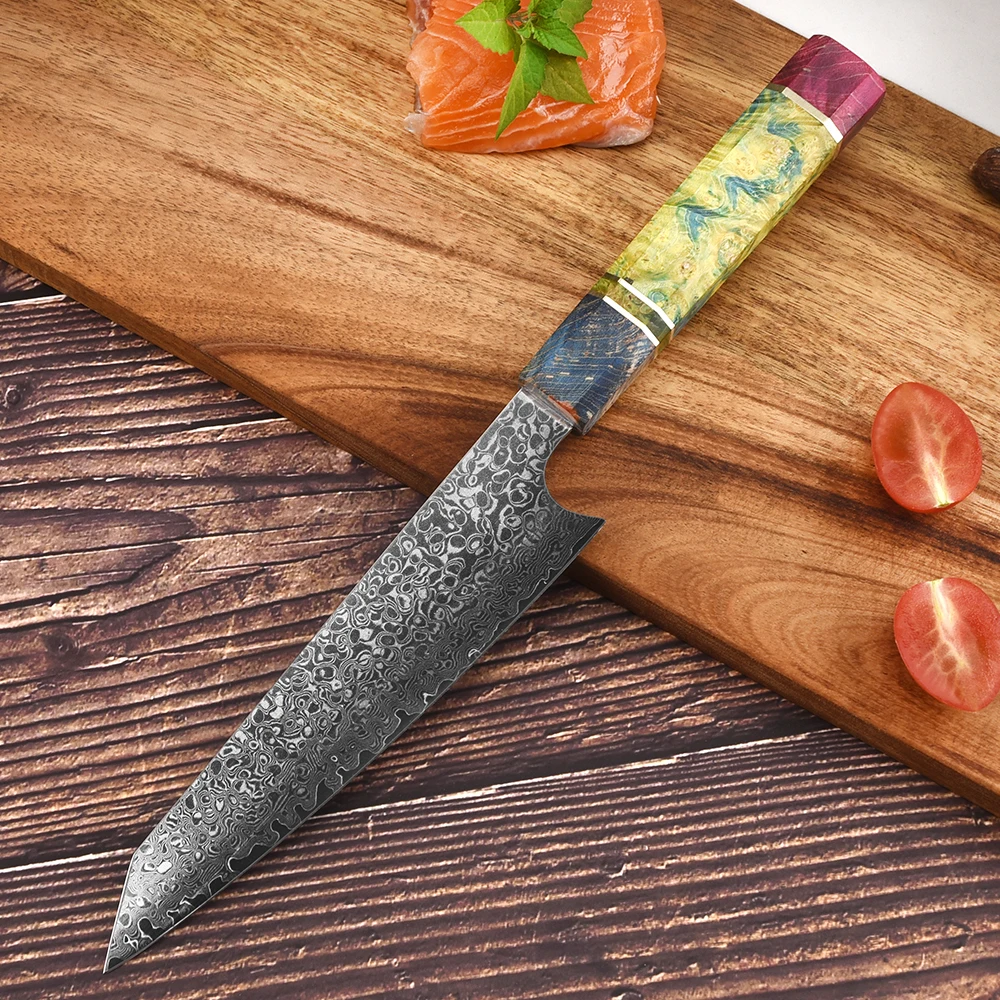 5 дюймов дамасский нож для Сталь Кухня Ножи 67 Слои Дамаск Кливер титановое