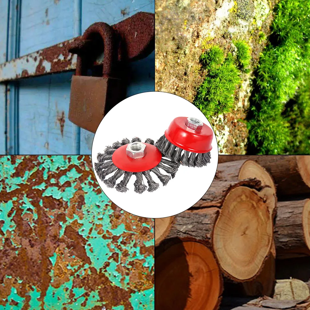 4 шт. ротационный узел плоская чашка проволочная щетка для угловой шлифовальной