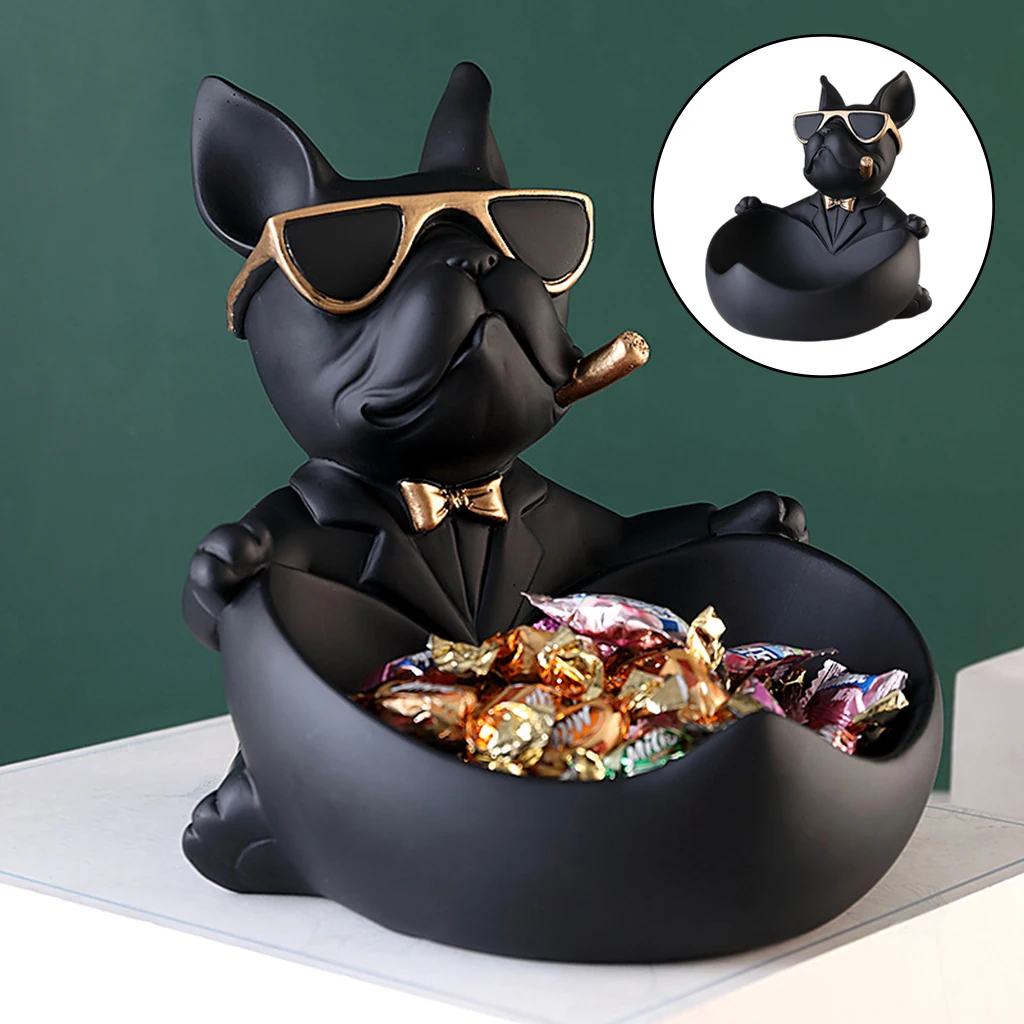 3D Bulldog Figurine Dog Statue Home Desk Storage Box Decoration Ornamental Crafts Art Sculpture Figurines Decor Gift | Дом и сад