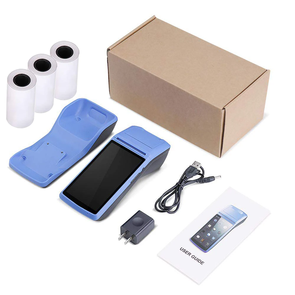Android 8 1 e Boleta NFC PDA POS чековый Bluetooth 58 мм Принтер термальный Сканирование штрих кода