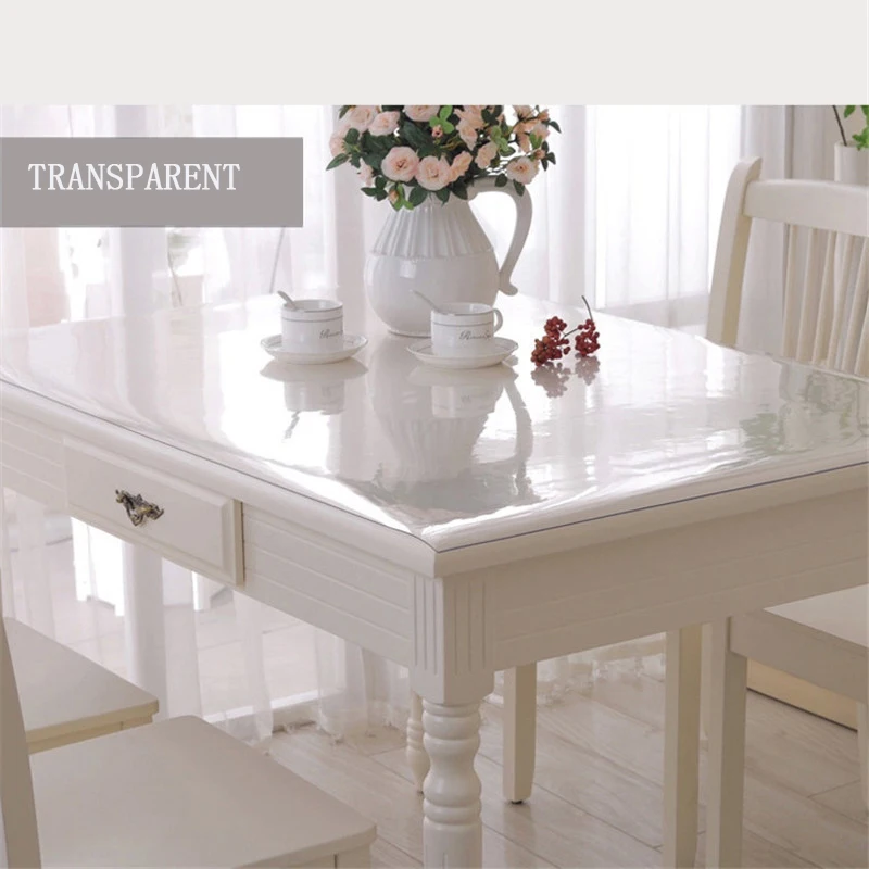 Новейшая прозрачная скатерть из ПВХ покрытие для кухонного стола чайный коврик