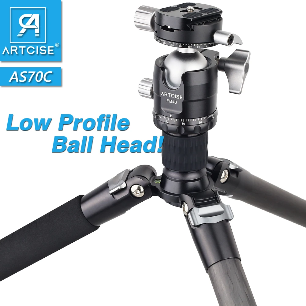 Профессиональный штатив AS70C из углеродного волокна для цифровой зеркальной