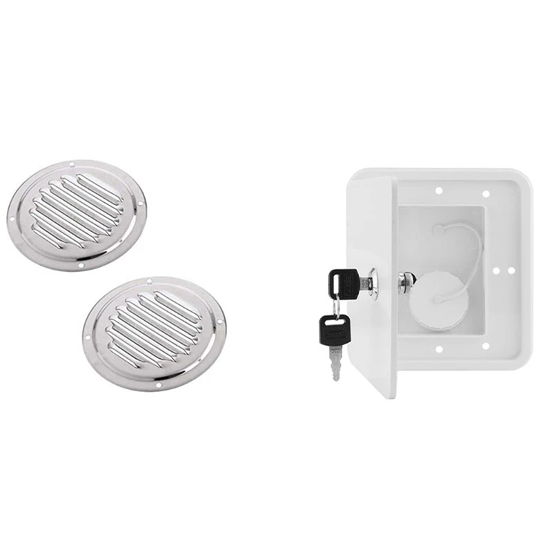 

1 комплект, гравитационные аксессуары для водозаборника, квадратные с ключами и 2 шт., 4-дюймовые круглые вентиляционные отверстия из нержаве...