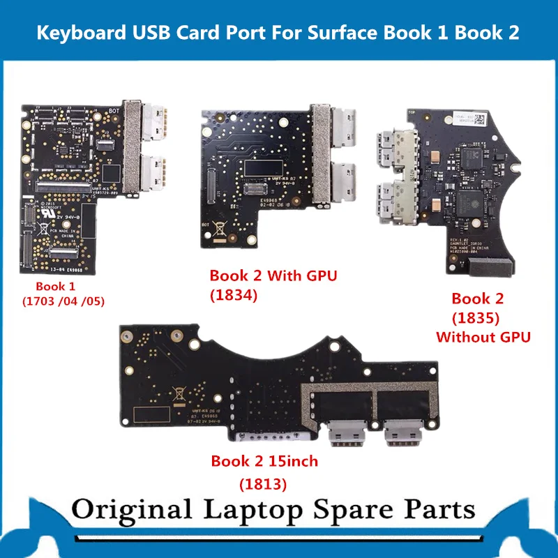 Placa de Conexão Usb Original para Surface Book 1703 1704 1835 1834 1813 Cabos de computador e conectores