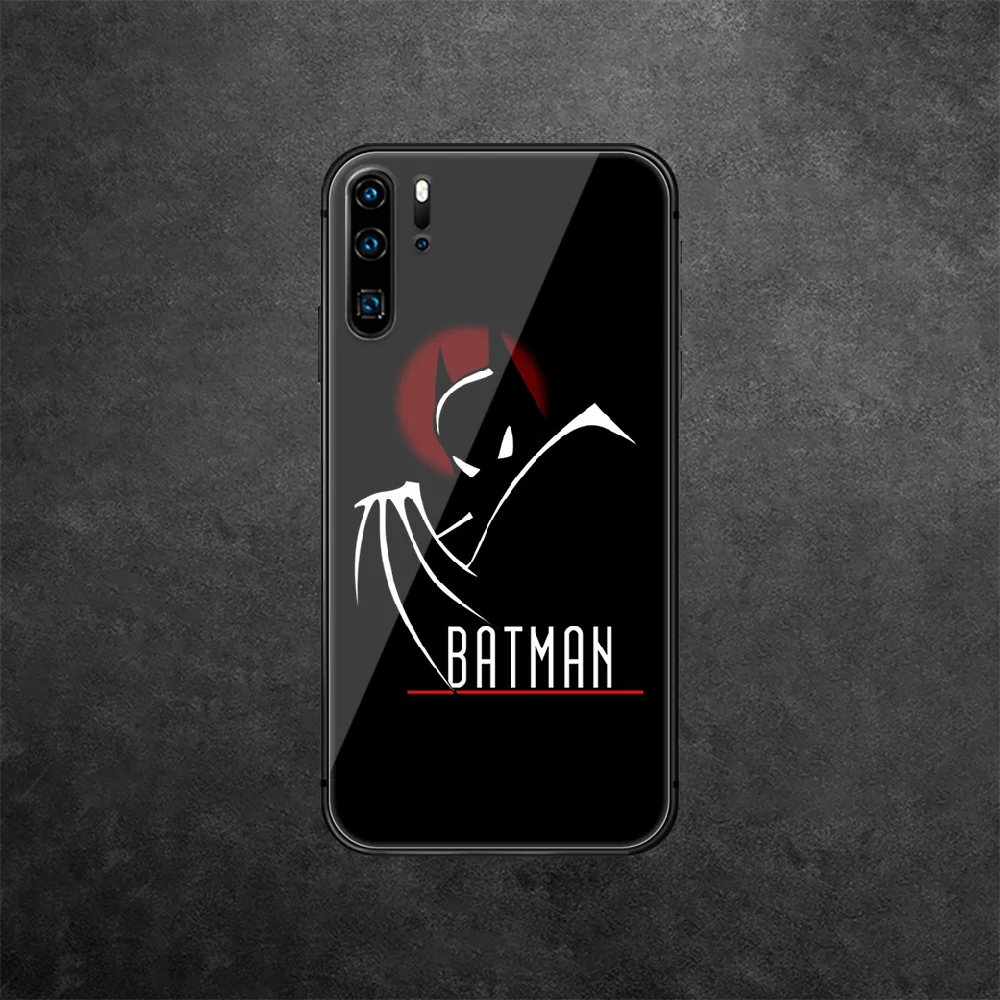

Bat Man Super Hero Tempered Glass Phone Case Cover For Huawei Honor Mate P 7 8 9 10 20 30 40 A X I Pro Lite Smart 2019 Etui