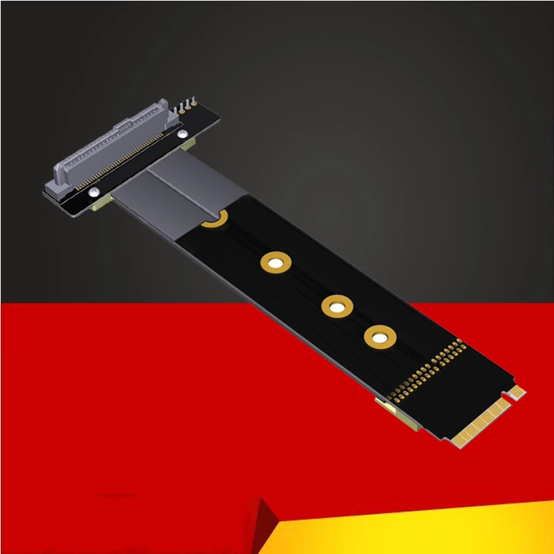 

Riser Cable 20cm SFF-8639 U.2 to NGFF M.2 Key M Extension Cable Flexible Cable Riser Card Extension Port Adapter for U2 NVME SSD