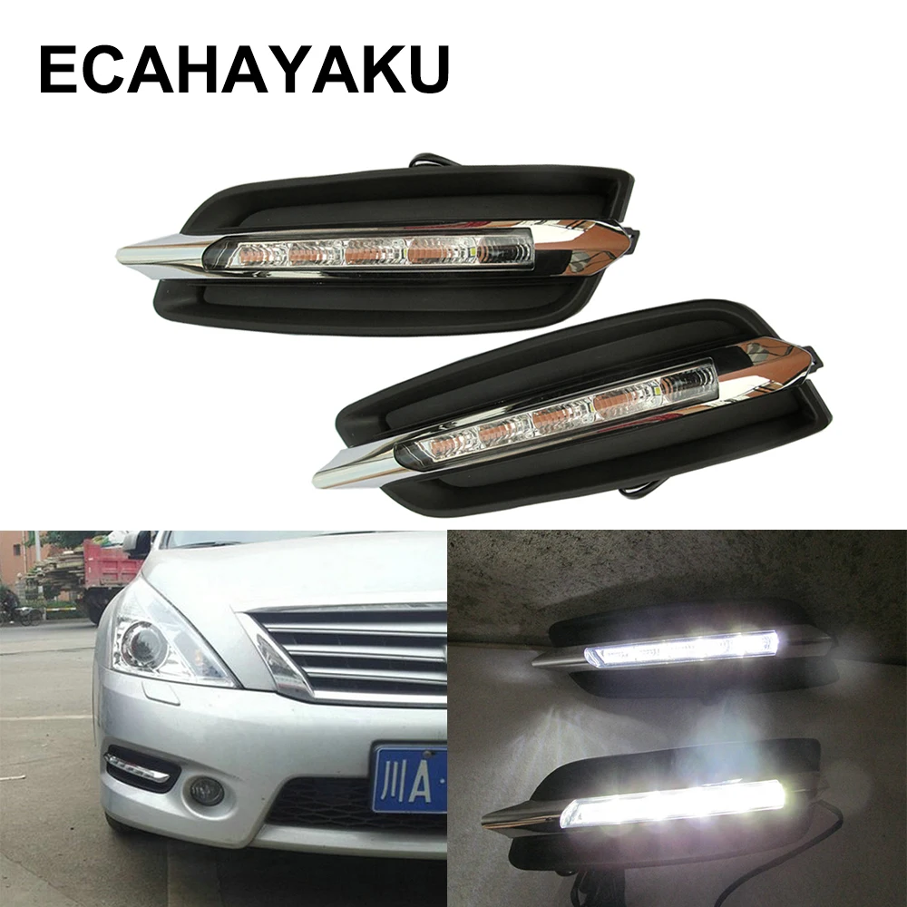 ECAHAYAKU 1 пара автомобильный Стайлинг для Nissan Altima TEANA 10 11 светодиодные дневные