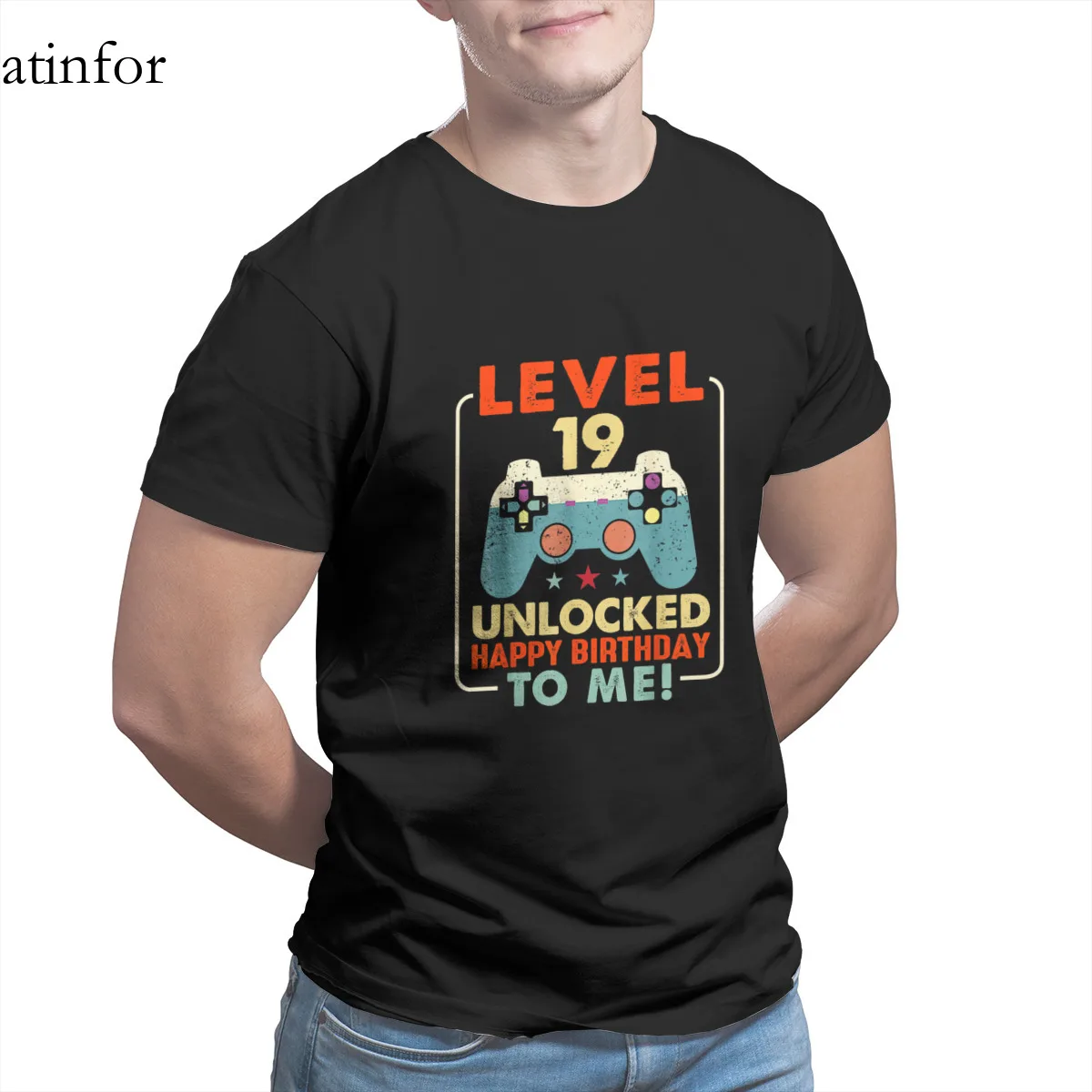 

Video game to T-Shirt Black Wholesale Clothes Anime Oversized Tops Tees 14609