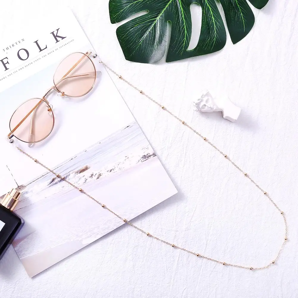 Glasses Chain Women Men Eyewear Accessories Stainless Steel 70CM Eyeglass Chains Sunglasses Reading Beaded Glasses Chain