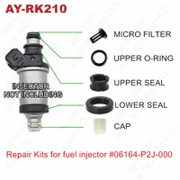 free shipping 4sets for honda fuel injector repair kits for parts 06164 p2j 000 06164 p2a 000 for ay rk210
