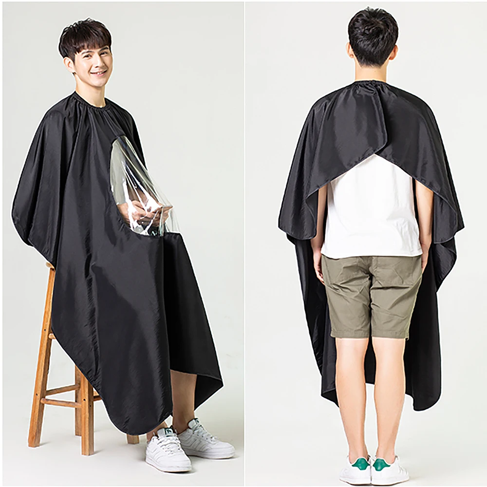 

1Pc Black Professional Hairdressing Barber Cape Apron Hairdressing Hair Cutting Gown Cape Waterproof Apron Haircut Perm Shawl