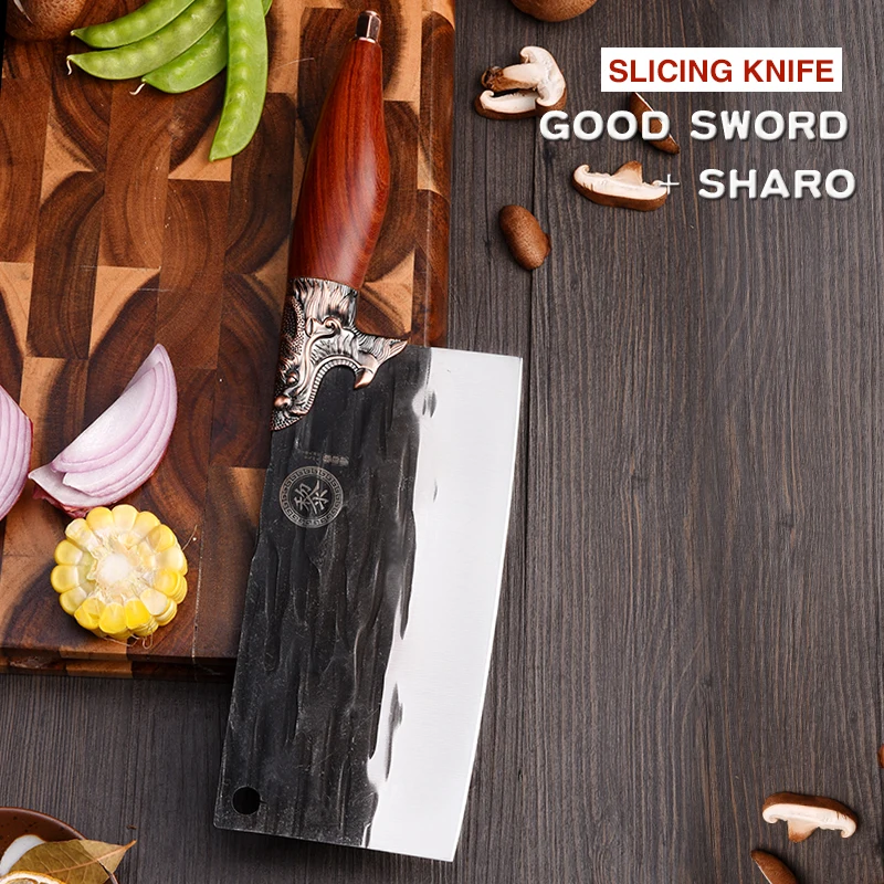 Нож шеф-повара традиционный китайский кованый Кливер нож для нарезки овощей с