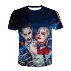 Футболка мужская с коротким рукавом и круглым вырезом, смешная Модная рубашка с 3D-принтом клоуна в стиле панк, одежда для мальчиков, уличная одежда, лето