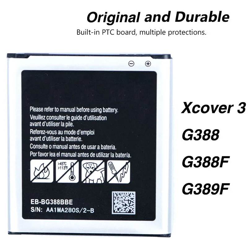 

Оригинальный аккумулятор для Galaxy Xcover 3 G388 G388F G389F EB-BG388BBE 2200 мАч телефон батарея с NFC