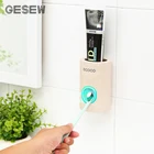 GESEW настенная подставка для зубных щеток с автоматическим креплением для зубной пасты Пыленепроницаемый Чехол для зубной щетки комплект аксессуаров для домашней ванной комнаты