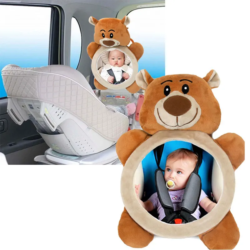 Фото - Мультяшное зеркало с милым медведем, детское автомобильное зеркало, зеркало для безопасности заднего сиденья, детское зеркало для просмотр... зеркало