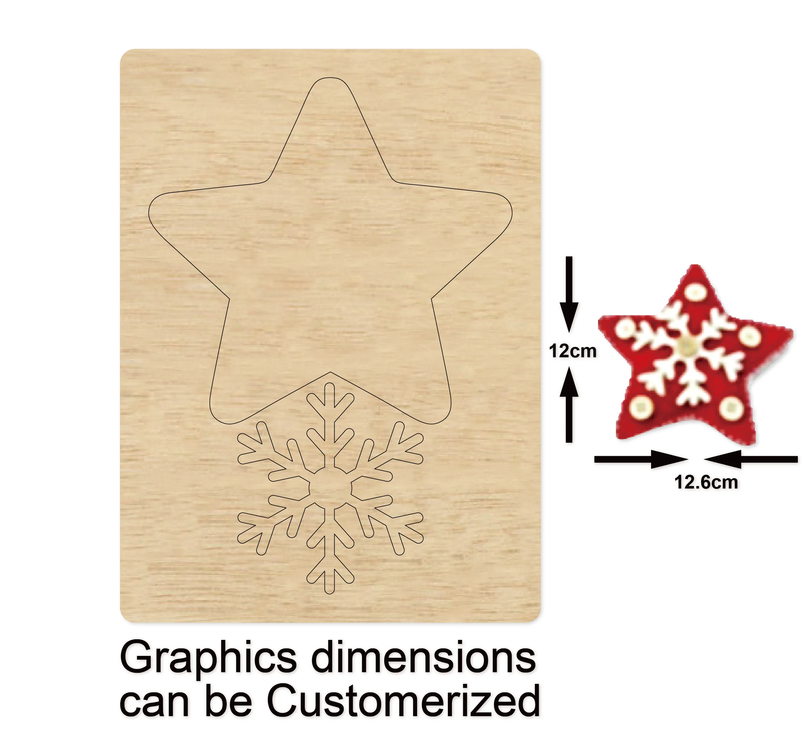 

Star and Christmas Snowflake & Scrapbook cut sky & steel wooden dies Compatible with most machines