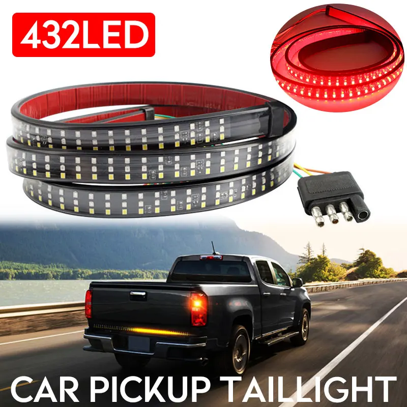 

Vehemo 60 Inches Red White Yellow Three Colors Turn Signal Brake Light Lamp Generic Car Dynamic Taillight Pickup Trucks LED