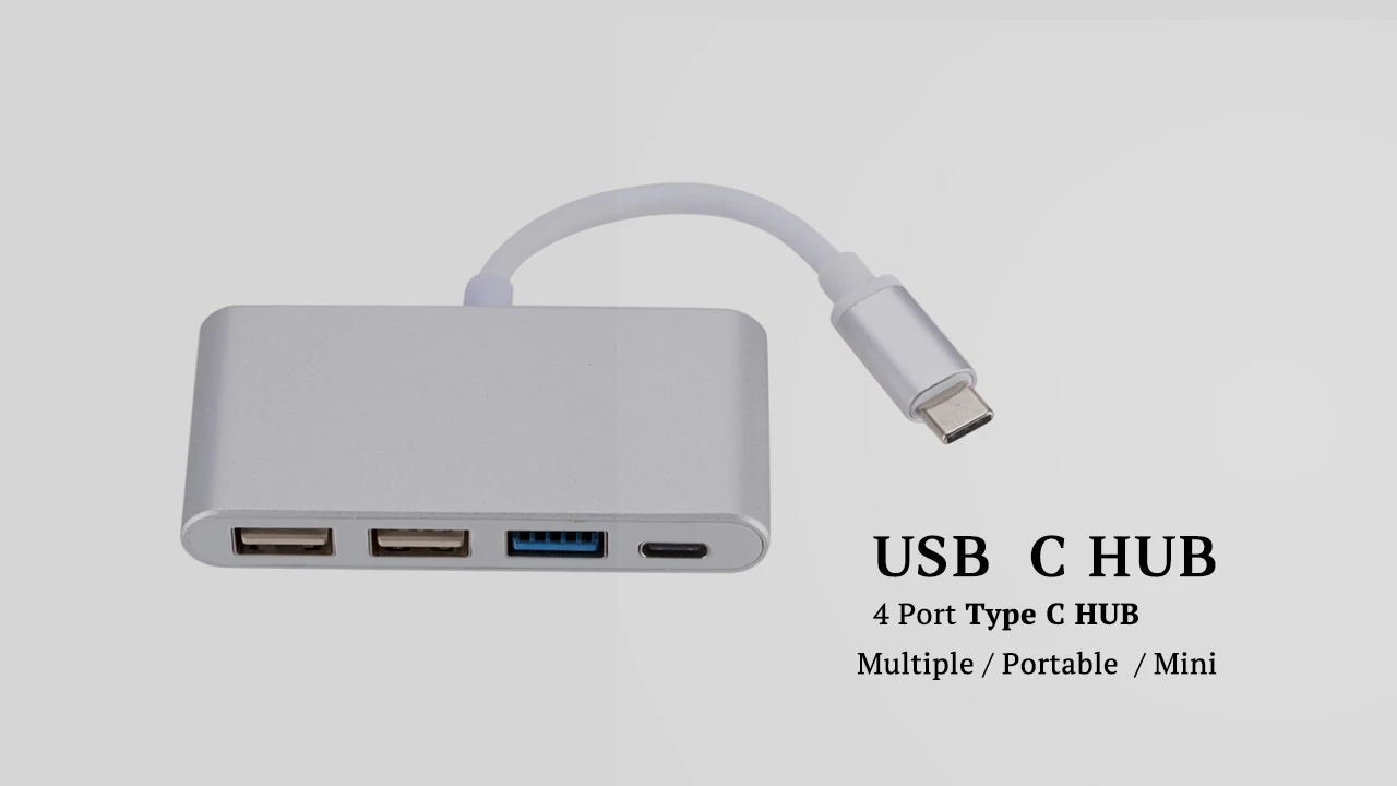 USB C концентратор адаптер для MacBook Pro 13 type C к USB 3,0 2,0 PD док-станция для MacBook Air 13 адаптер 4 порта usb-хаб type C конвертер