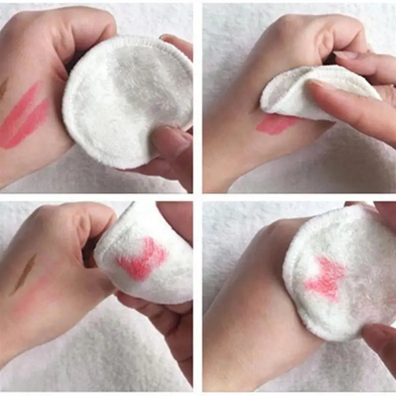 Многоразовые ватные прокладки для удаления макияжа 12 шт. средство снятия лица