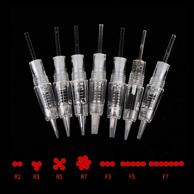 

10pcs Replacement Screw Tattoo Cartridge Needles 1R 2R 3R 3F 5R 5F 7R 7F for MYM Electric Tattoo Pen Microblading Needles