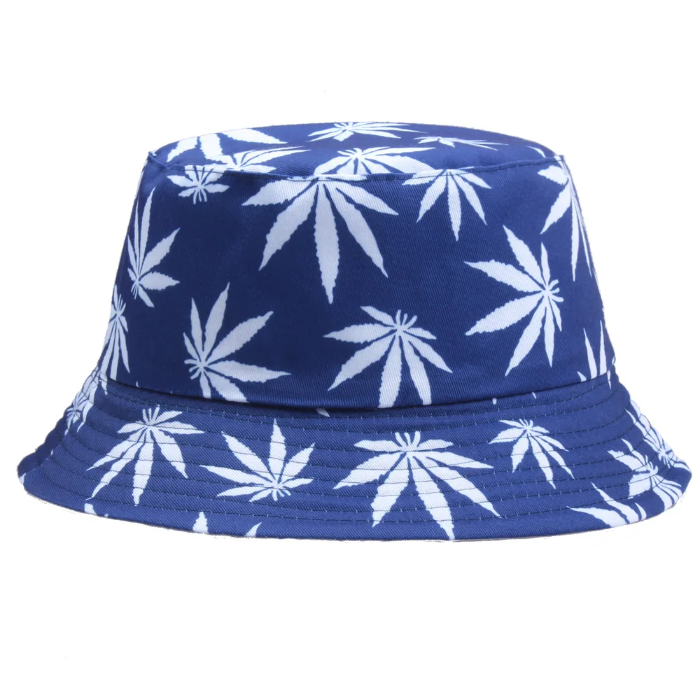 

Printed Maple Leaf Unisex Bucket Hat Beach Sun Hat Street Headwear Fisherman Outdoor Cap Men and Woman Hat
